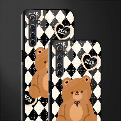 bear uniform pattern glass case for realme 6 image-2