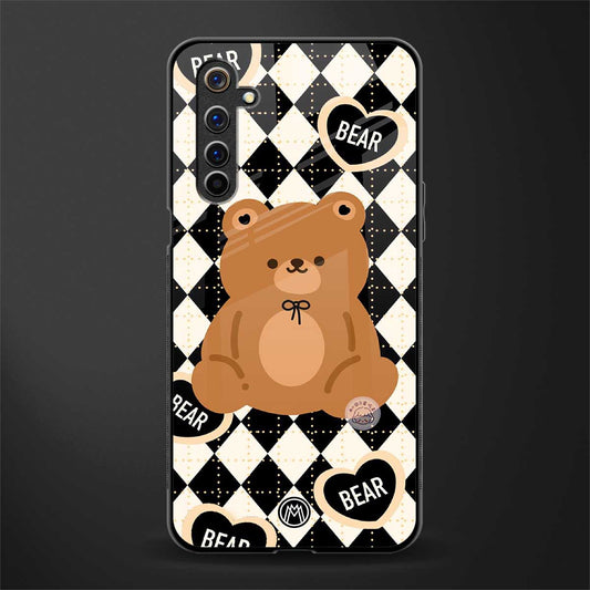 bear uniform pattern glass case for realme 6 image