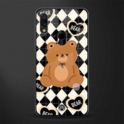 bear uniform pattern glass case for redmi y3 image
