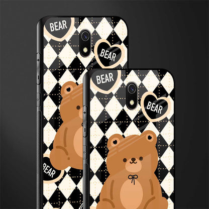 bear uniform pattern glass case for redmi 8a image-2