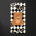 bear uniform pattern glass case for redmi 8a image