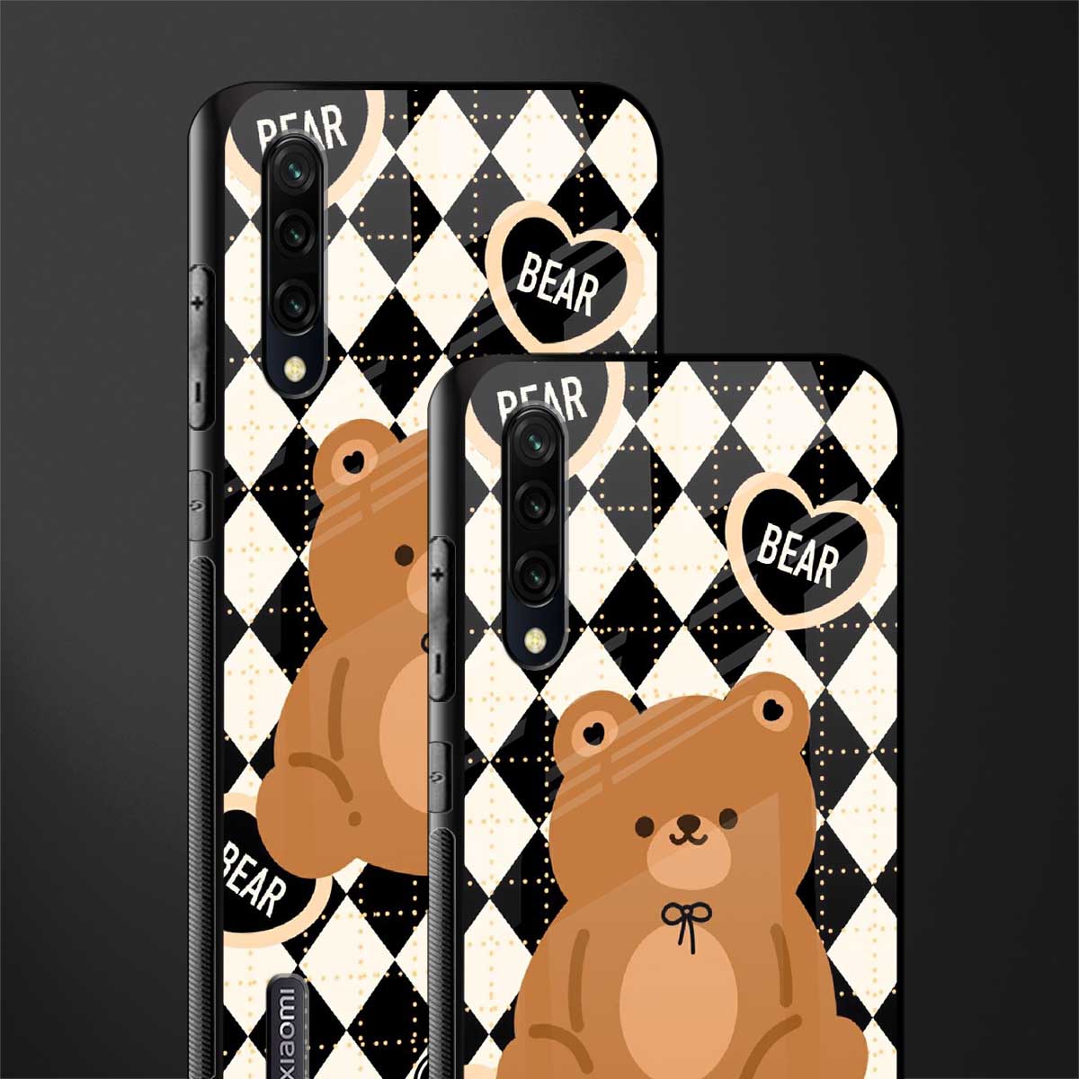 bear uniform pattern glass case for mi a3 redmi a3 image-2