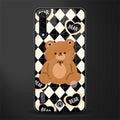 bear uniform pattern glass case for mi a3 redmi a3 image