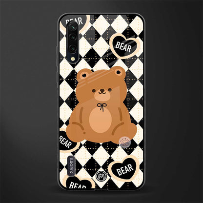 bear uniform pattern glass case for mi a3 redmi a3 image