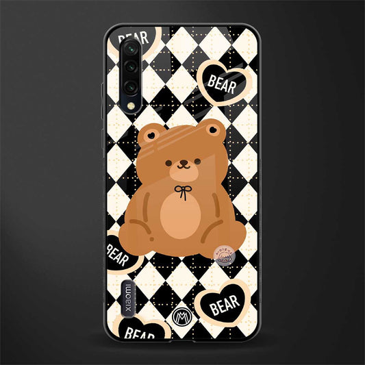 bear uniform pattern glass case for mi a3 redmi a3 image
