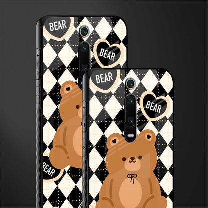 bear uniform pattern glass case for redmi k20 image-2
