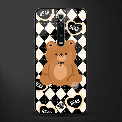 bear uniform pattern glass case for redmi k20 image
