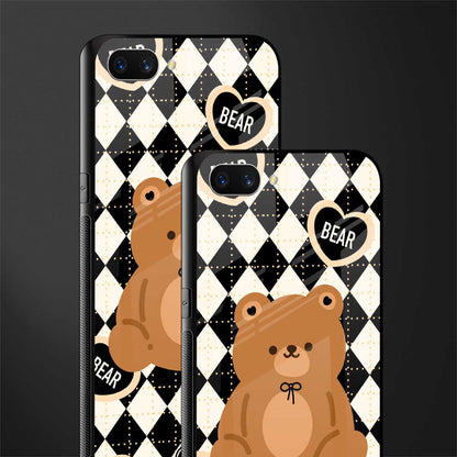 bear uniform pattern glass case for oppo a3s image-2