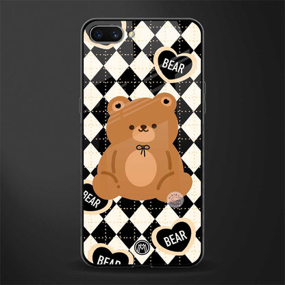 bear uniform pattern glass case for oppo a3s image