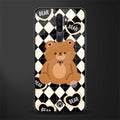 bear uniform pattern glass case for oppo a9 2020 image