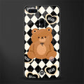 bear uniform pattern glass case for oppo a7 image