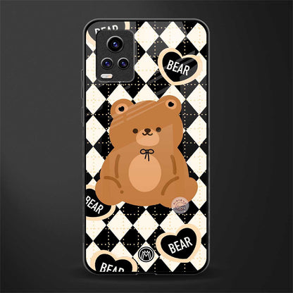 bear uniform pattern back phone cover | glass case for vivo y73