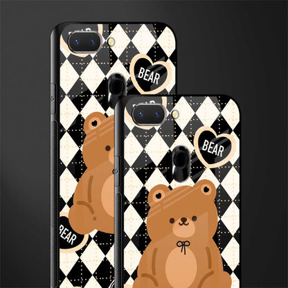 bear uniform pattern glass case for oppo a5 image-2