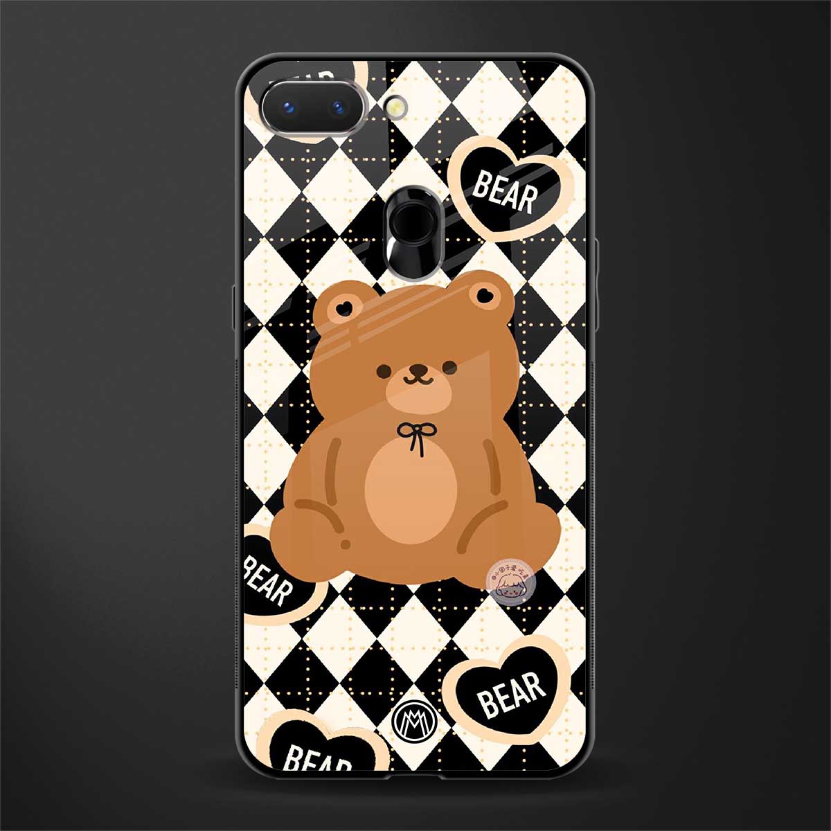 bear uniform pattern glass case for oppo a5 image