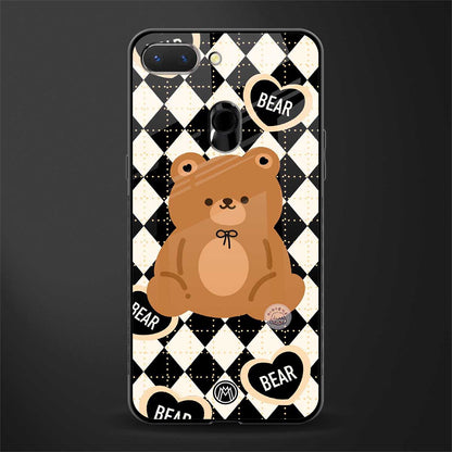 bear uniform pattern glass case for oppo a5 image