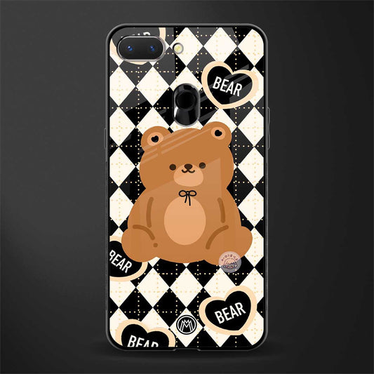 bear uniform pattern glass case for oppo a5 image