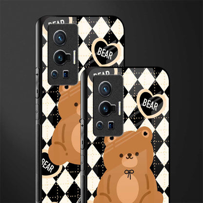 bear uniform pattern glass case for vivo x70 pro image-2