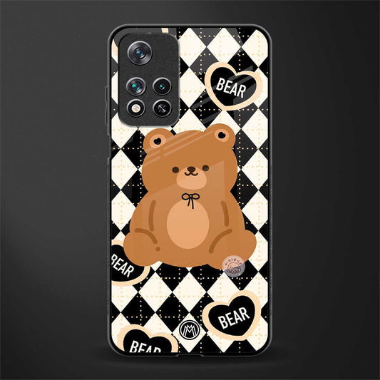 bear uniform pattern glass case for poco m4 pro 5g image