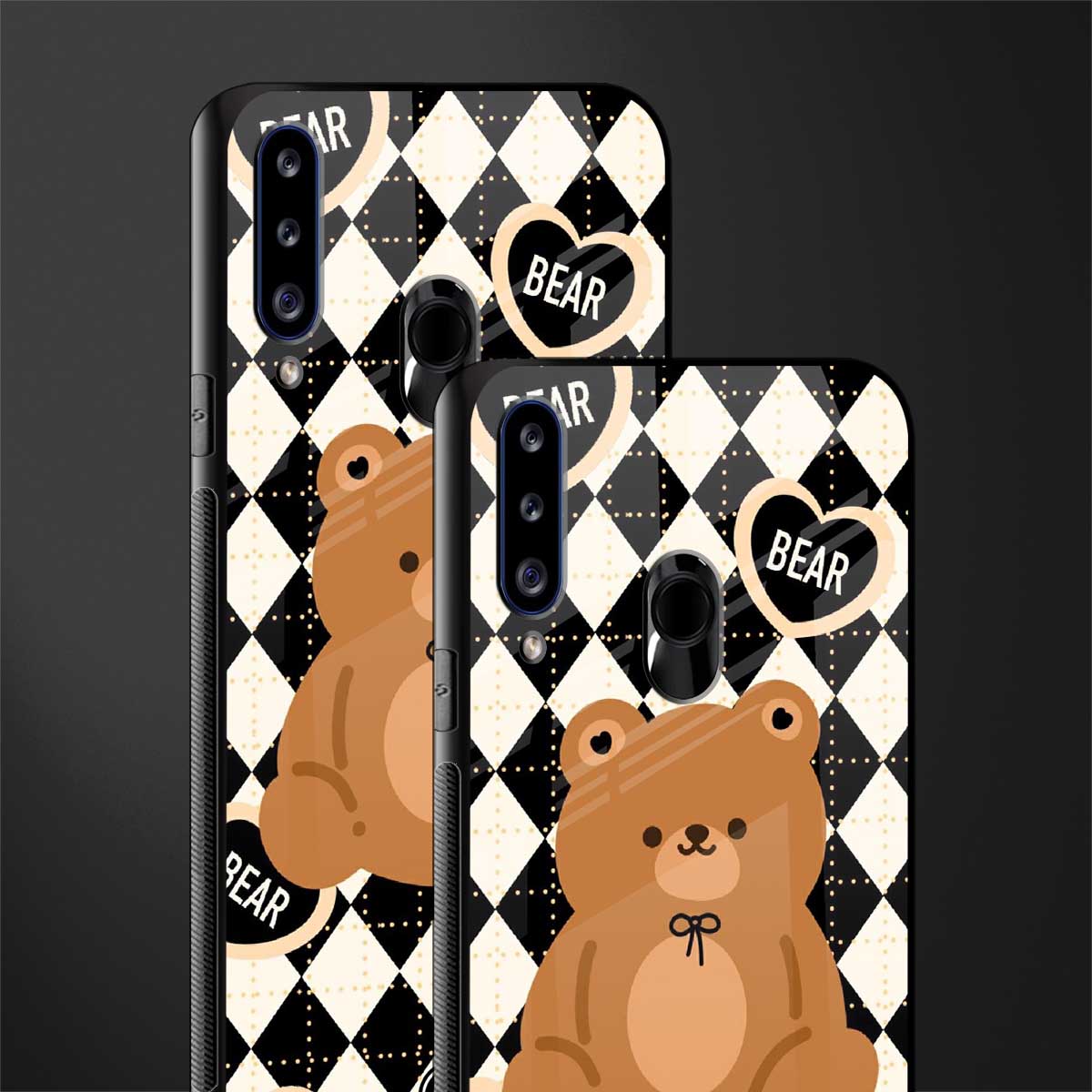bear uniform pattern glass case for samsung galaxy a20s image-2
