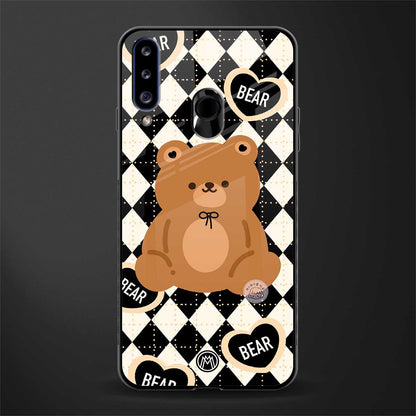 bear uniform pattern glass case for samsung galaxy a20s image