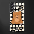 bear uniform pattern glass case for samsung galaxy s21 plus image