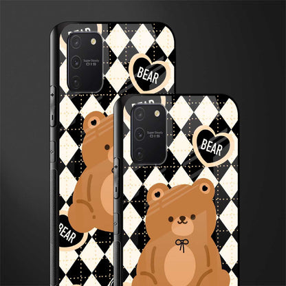 bear uniform pattern glass case for samsung galaxy s10 lite image-2