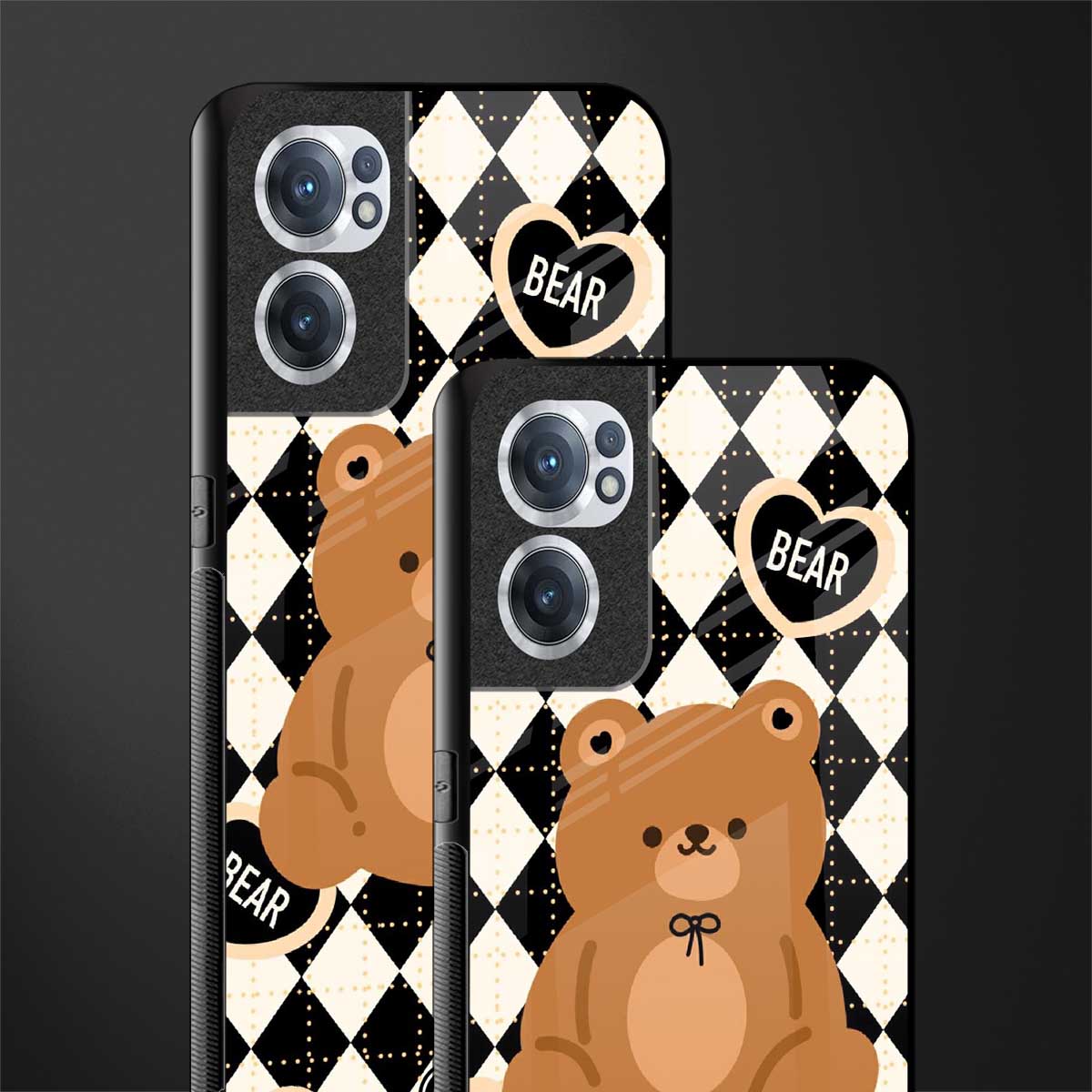 bear uniform pattern glass case for oneplus nord ce 2 5g image-2