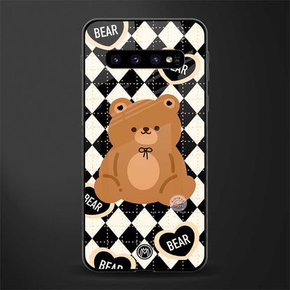 bear uniform pattern glass case for samsung galaxy s10 plus image