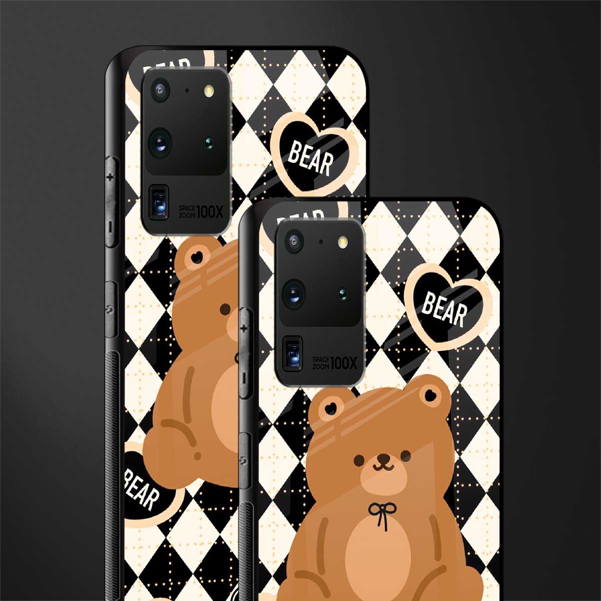 bear uniform pattern glass case for samsung galaxy s20 ultra image-2