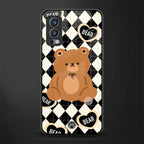 bear uniform pattern glass case for oneplus nord 2 5g image