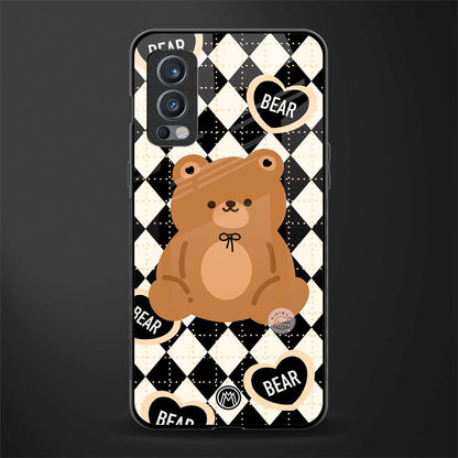 bear uniform pattern glass case for oneplus nord 2 5g image