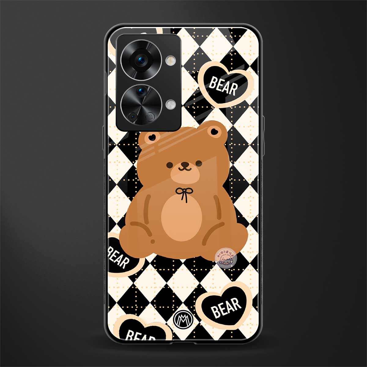 bear uniform pattern glass case for phone case | glass case for oneplus nord 2t 5g
