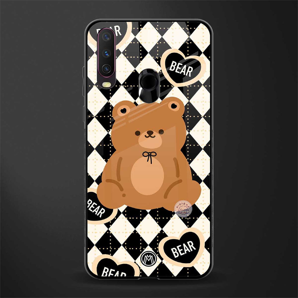 bear uniform pattern glass case for vivo y15 image