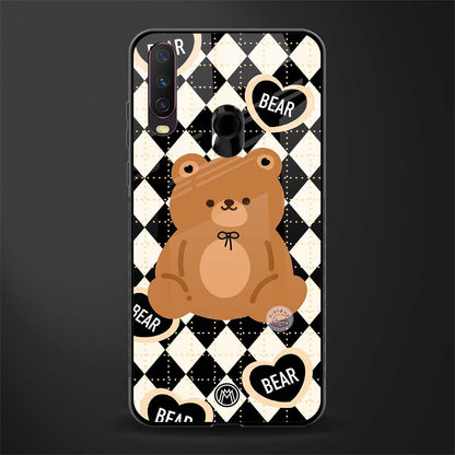 bear uniform pattern glass case for vivo y15 image
