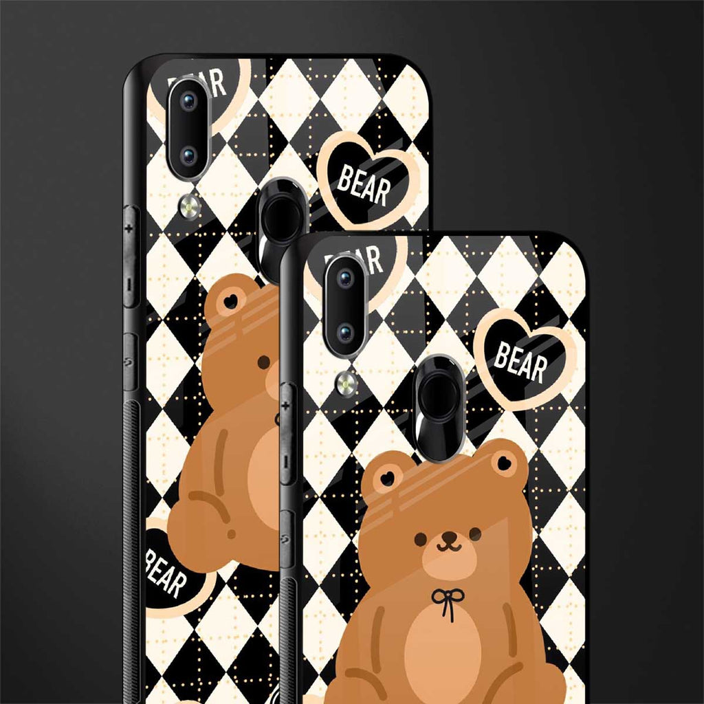 bear uniform pattern glass case for vivo y91 image-2
