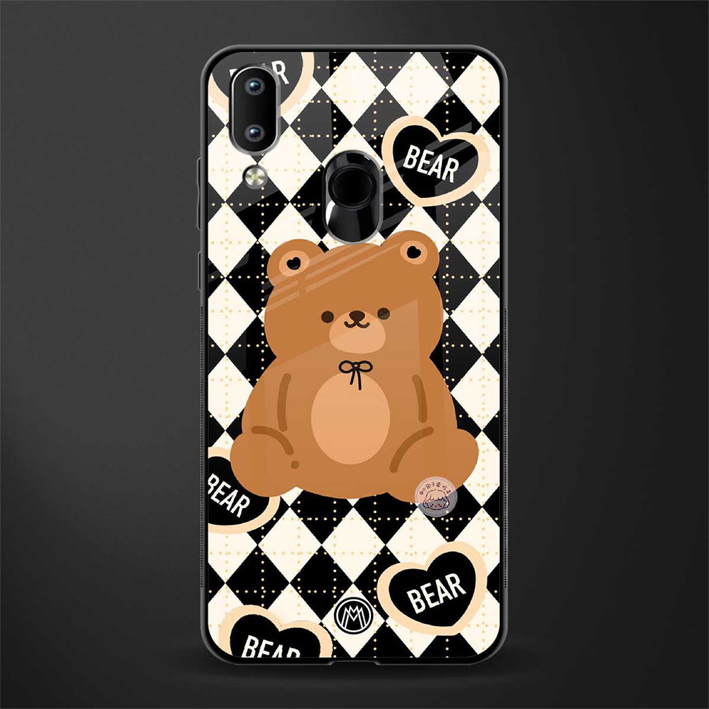 bear uniform pattern glass case for vivo y91 image