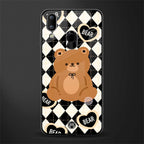 bear uniform pattern glass case for vivo y91 image