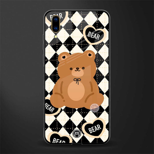 bear uniform pattern glass case for vivo v11 pro image