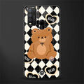 bear uniform pattern glass case for vivo y50 image