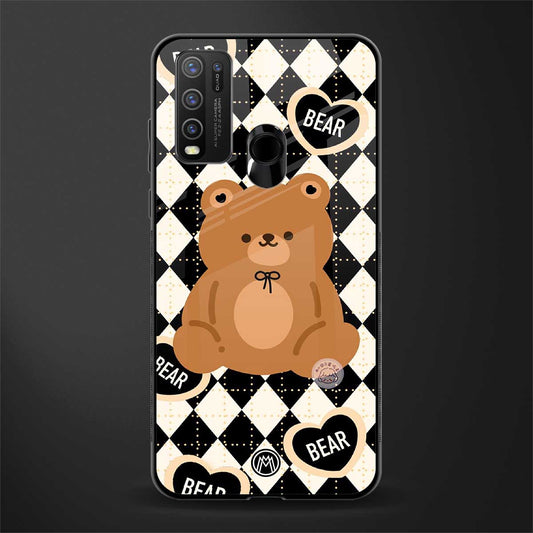 bear uniform pattern glass case for vivo y50 image
