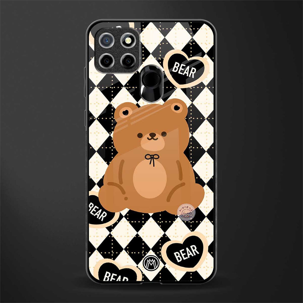 bear uniform pattern glass case for realme narzo 30a image