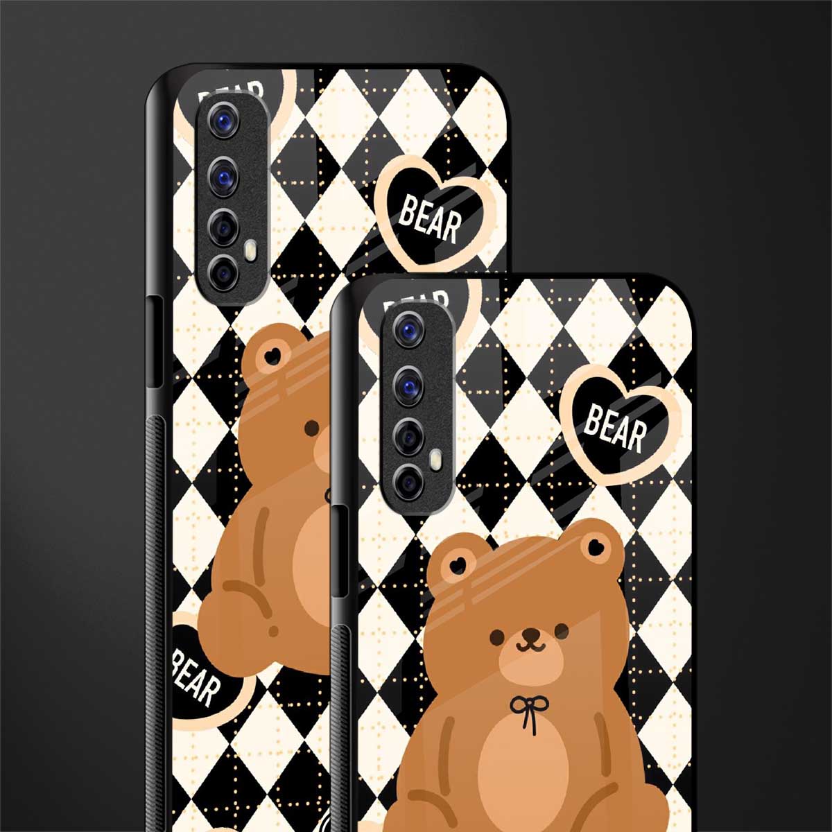 bear uniform pattern glass case for realme 7 image-2
