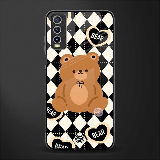 bear uniform pattern glass case for vivo y12s image