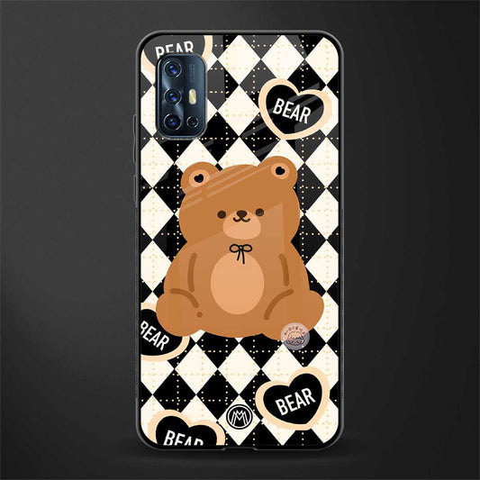 bear uniform pattern glass case for vivo v17 image