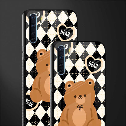 bear uniform pattern glass case for oppo f15 image-2