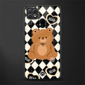 bear uniform pattern glass case for oppo a15s image