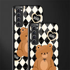 bear uniform pattern glass case for oppo reno 4 pro image-2