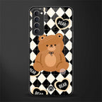 bear uniform pattern glass case for oppo reno 4 pro image