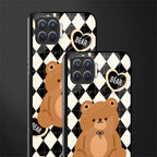 bear uniform pattern glass case for oppo f17 image-2