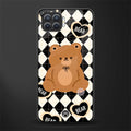 bear uniform pattern glass case for oppo f17 image